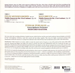 Itzhak Perlman – Mendelssohn / Bruch Violin Concertos (LP)