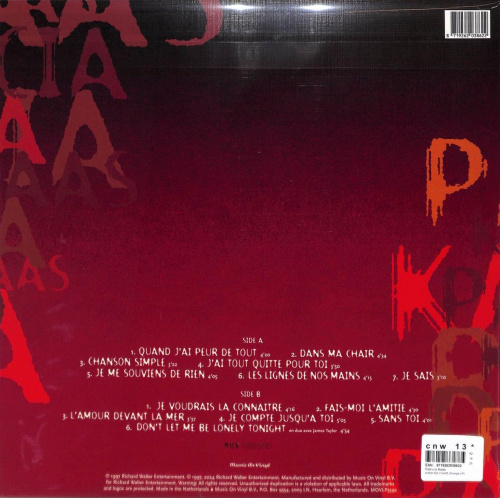 Patricia Kaas – Dans Ma Chair (Orange Vinyl) [LP]